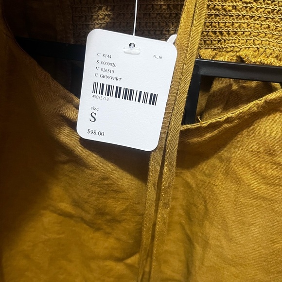 Free People Anika Midi Linen Mustard Backless Dress - Picture 3 of 11